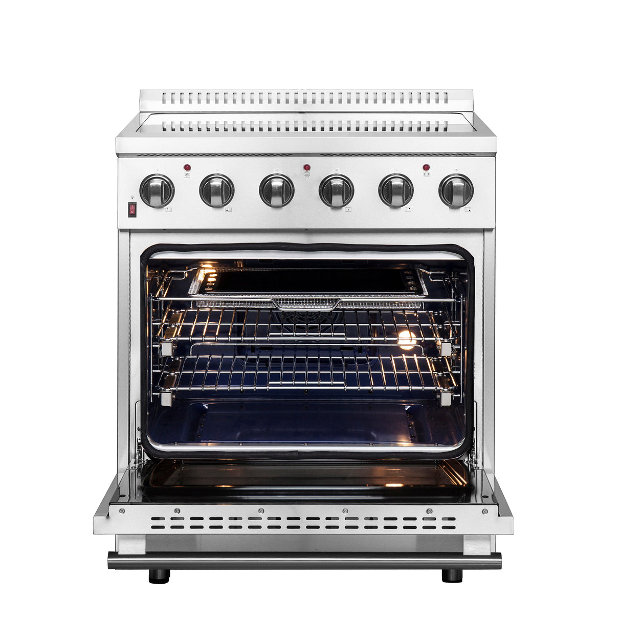 FORNO Galiano 30" 4.32 cu. ft. Freestanding Electric Range with 4 Elements in Stainless Steel, FFSEL6083-30
