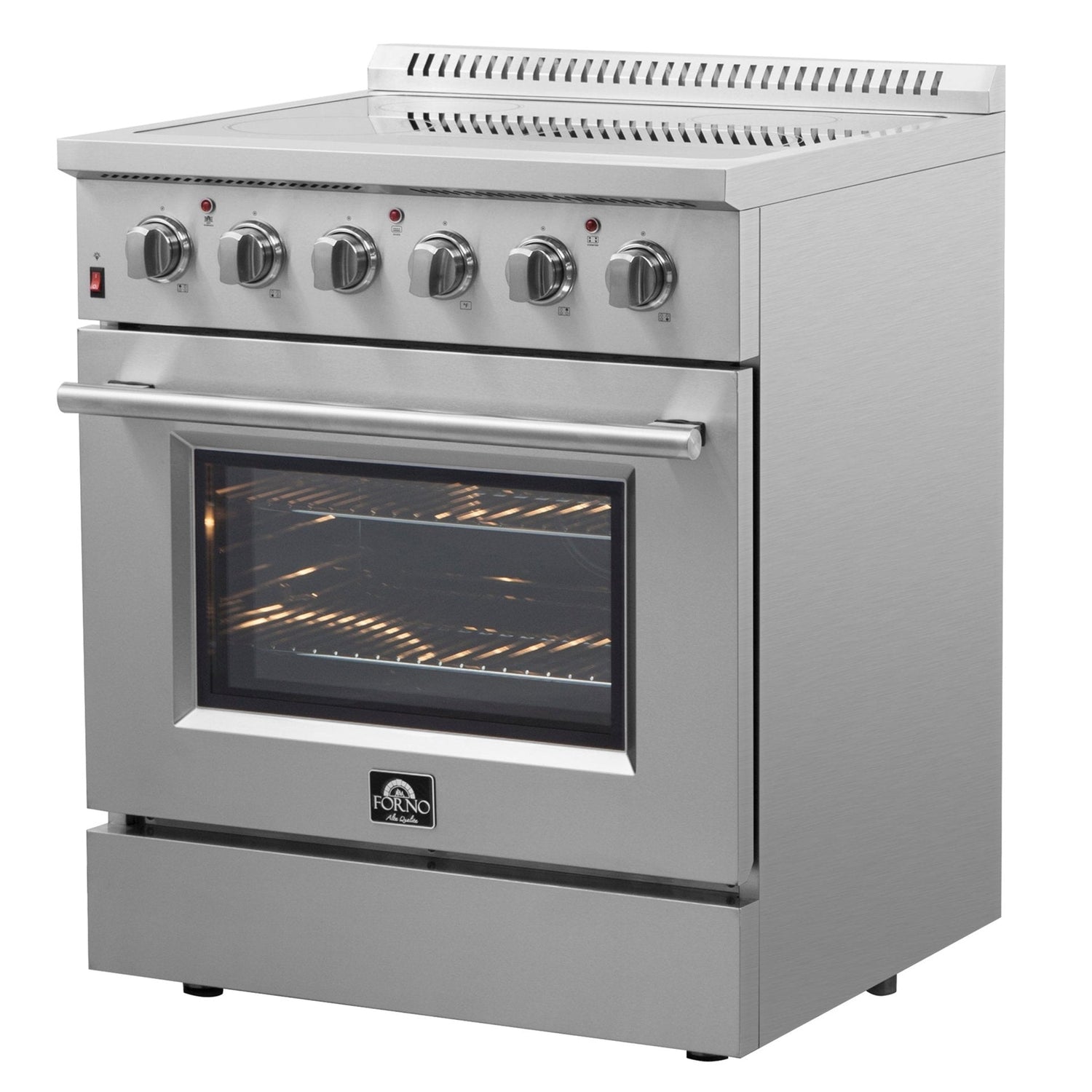 FORNO Galiano 30" 4.32 cu. ft. Freestanding Electric Range with 4 Elements in Stainless Steel, FFSEL6083-30