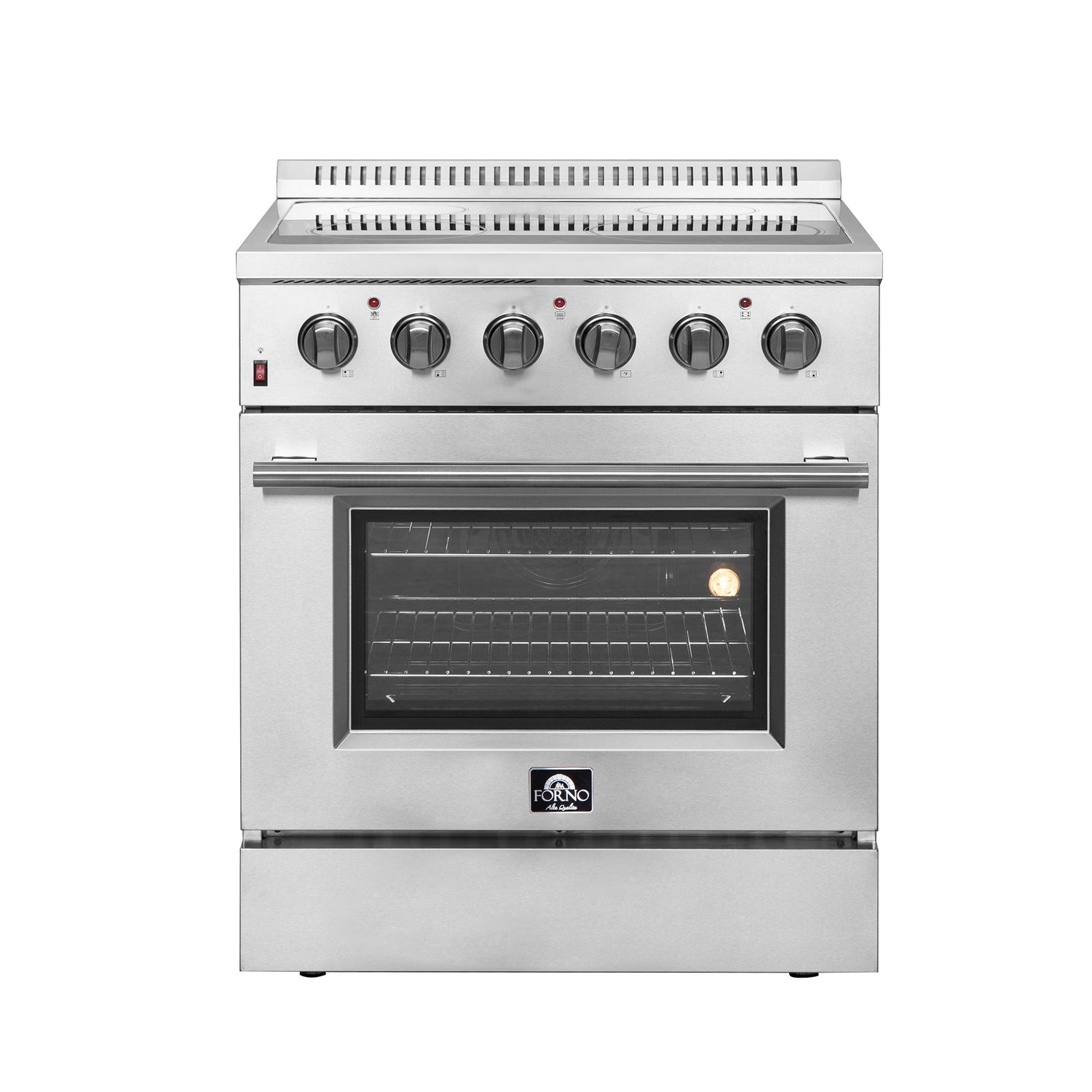 FORNO Galiano 30" 4.32 cu. ft. Freestanding Electric Range with 4 Elements in Stainless Steel, FFSEL6083-30