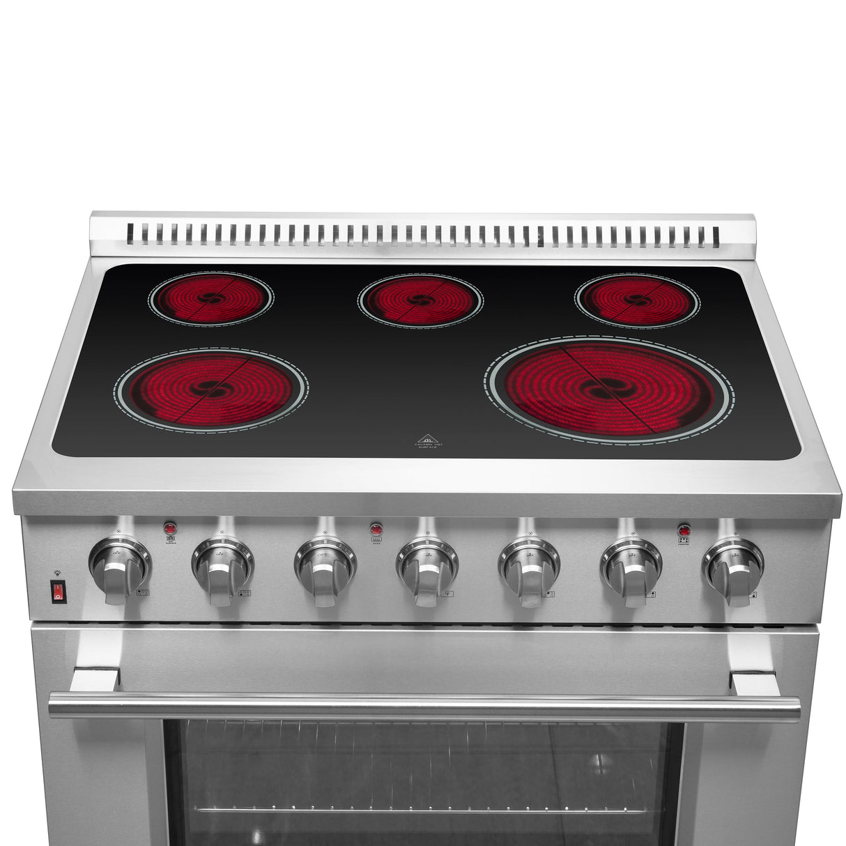 FORNO Galiano 36" 5.36 cu. ft. Freestanding Electric Range with 5 Elements in Stainless Steel, FFSEL6083-36