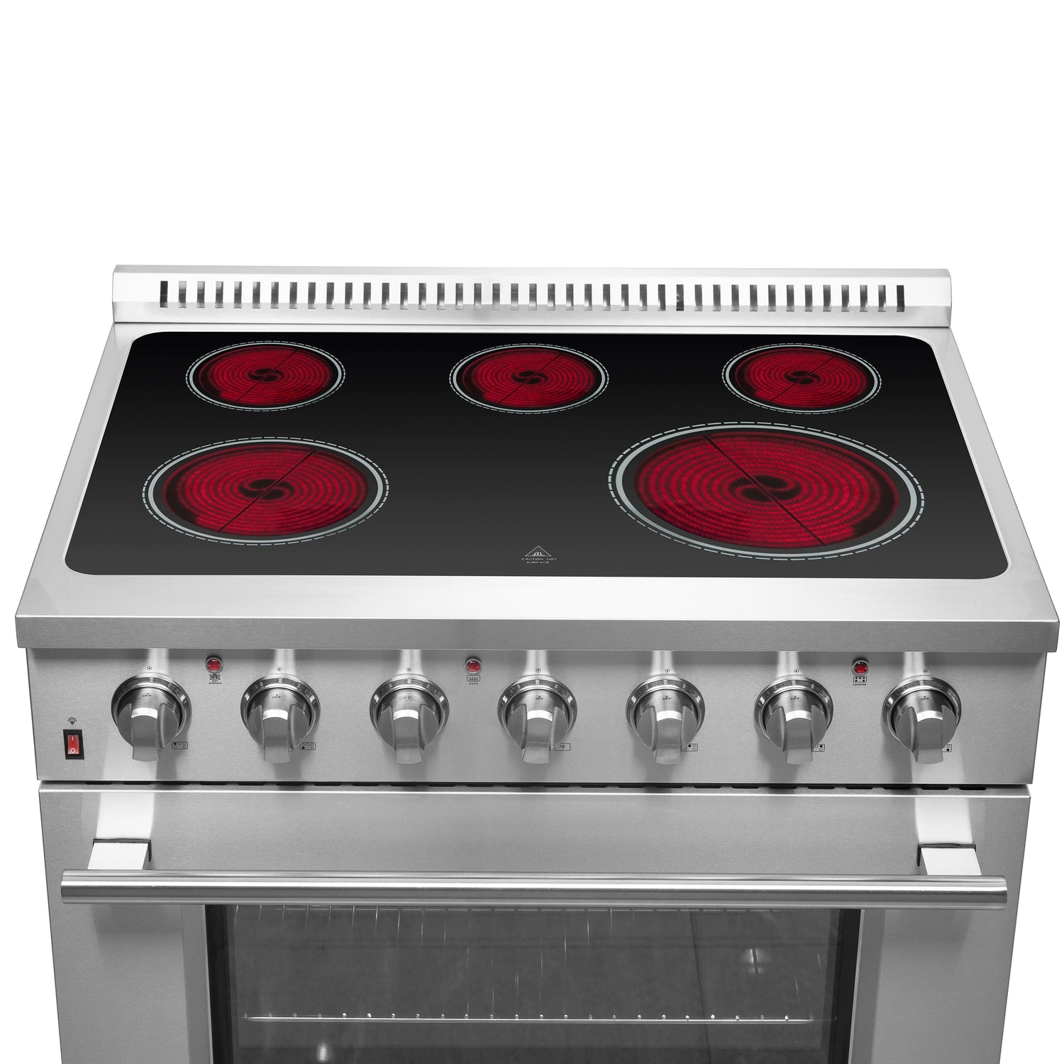 FORNO Galiano 36" 5.36 cu. ft. Freestanding Electric Range with 5 Elements in Stainless Steel, FFSEL6083-36