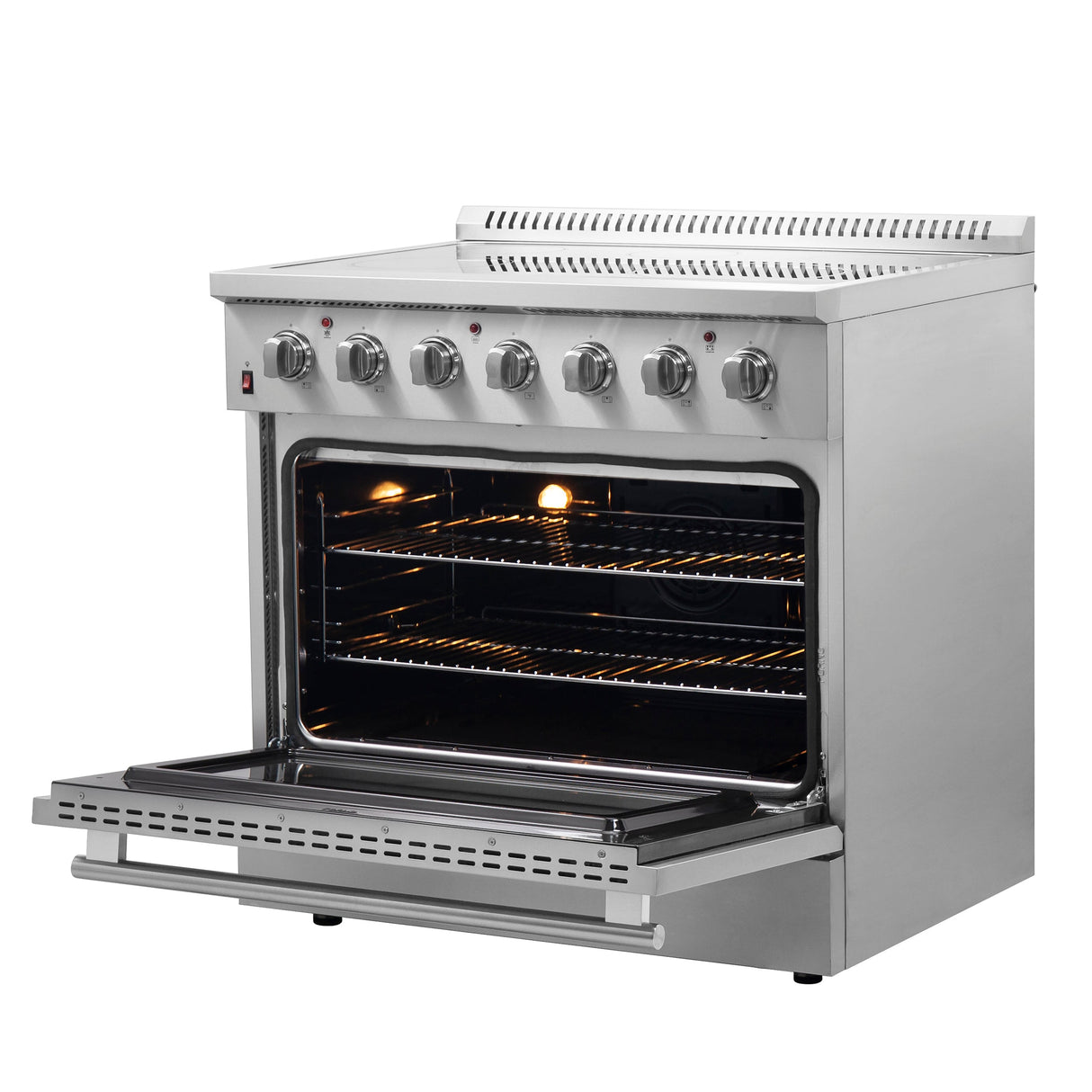 FORNO Galiano 36" 5.36 cu. ft. Freestanding Electric Range with 5 Elements in Stainless Steel, FFSEL6083-36