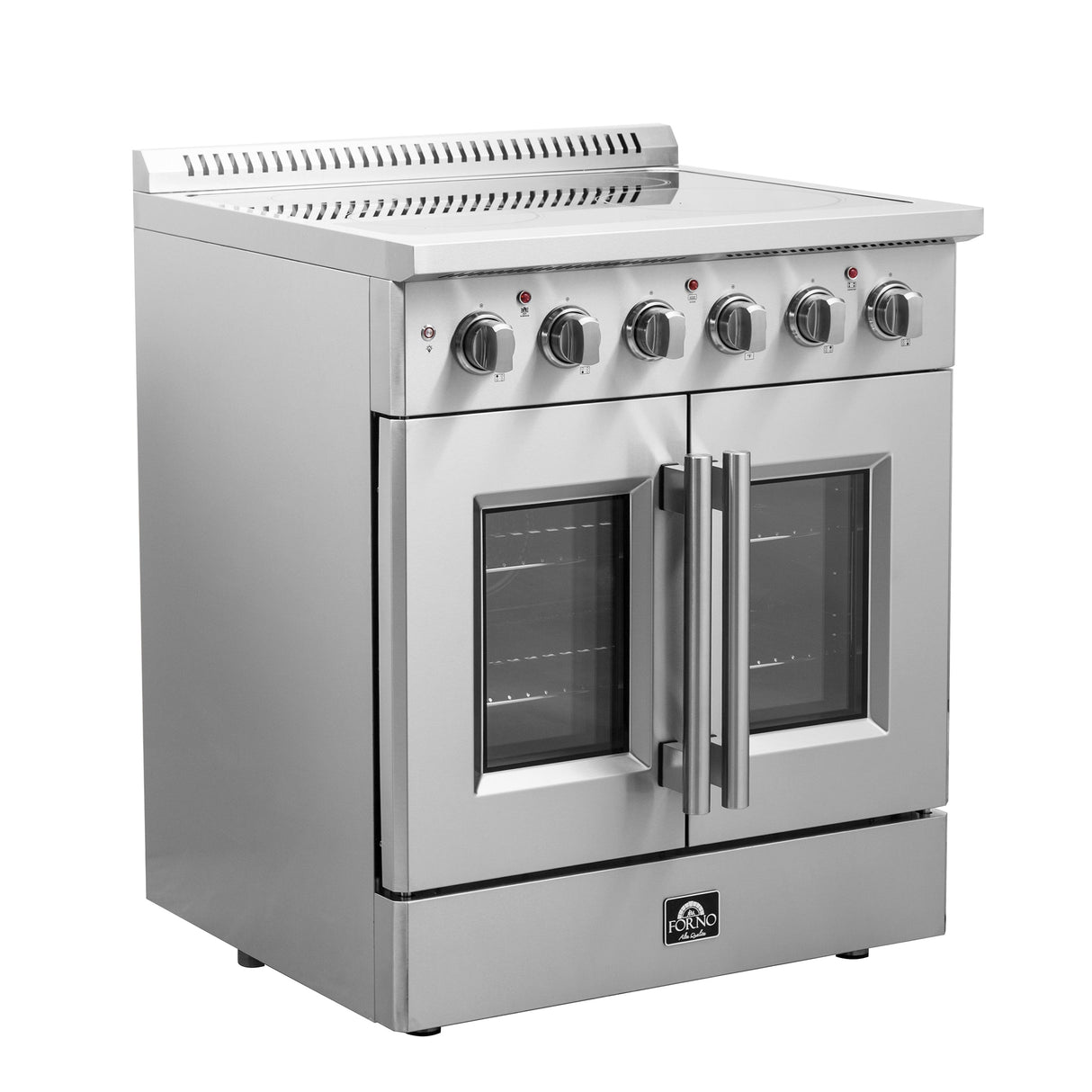 FORNO Galiano 30" 4.32 cu. ft. Freestanding Electric Range with French Door in Stainless Steel, FFSEL6917-30