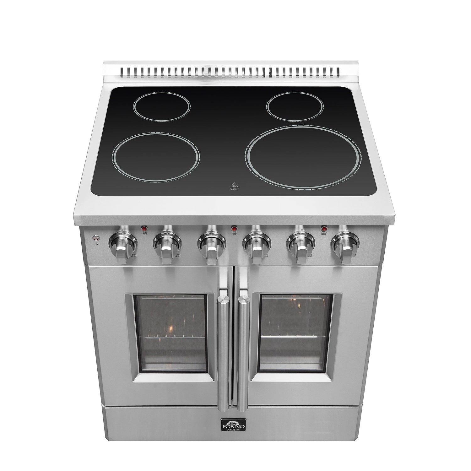 FORNO Galiano 30" 4.32 cu. ft. Freestanding Electric Range with French Door in Stainless Steel, FFSEL6917-30
