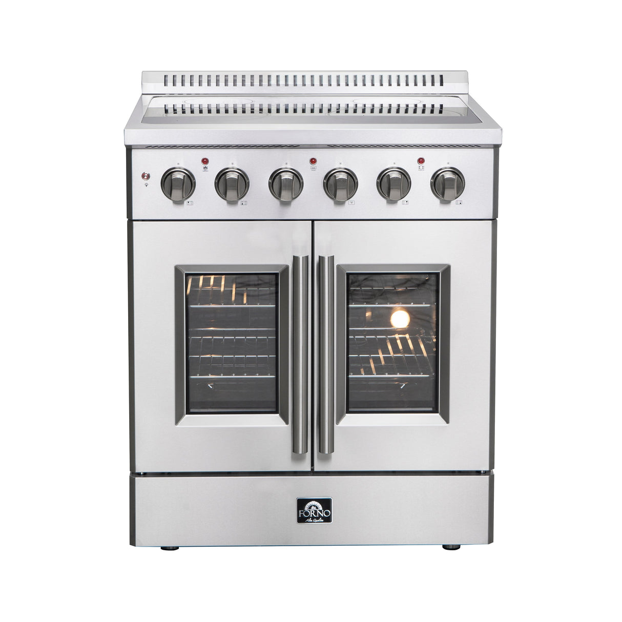 FORNO Galiano 30" 4.32 cu. ft. Freestanding Electric Range with French Door in Stainless Steel, FFSEL6917-30