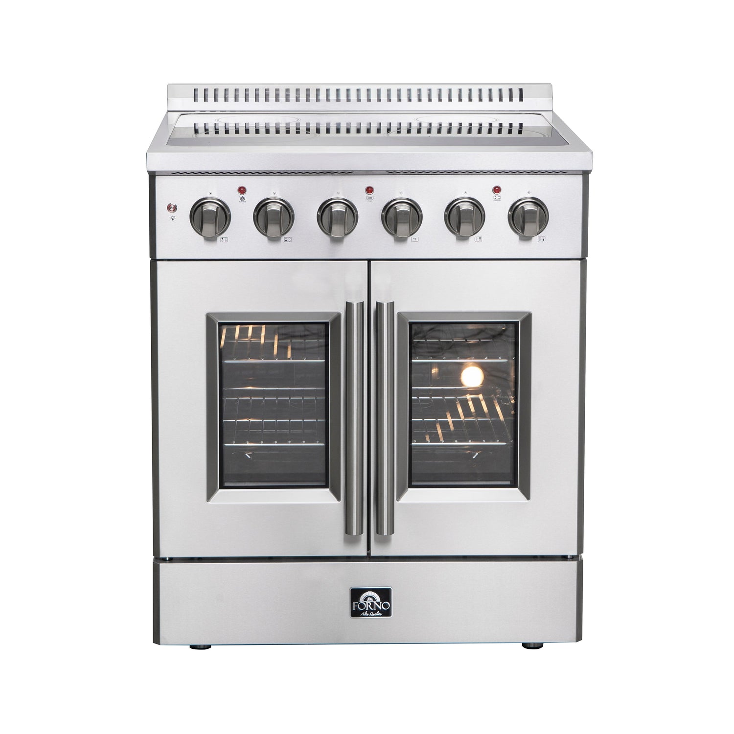 FORNO Galiano 30" 4.32 cu. ft. Freestanding Electric Range with French Door in Stainless Steel, FFSEL6917-30
