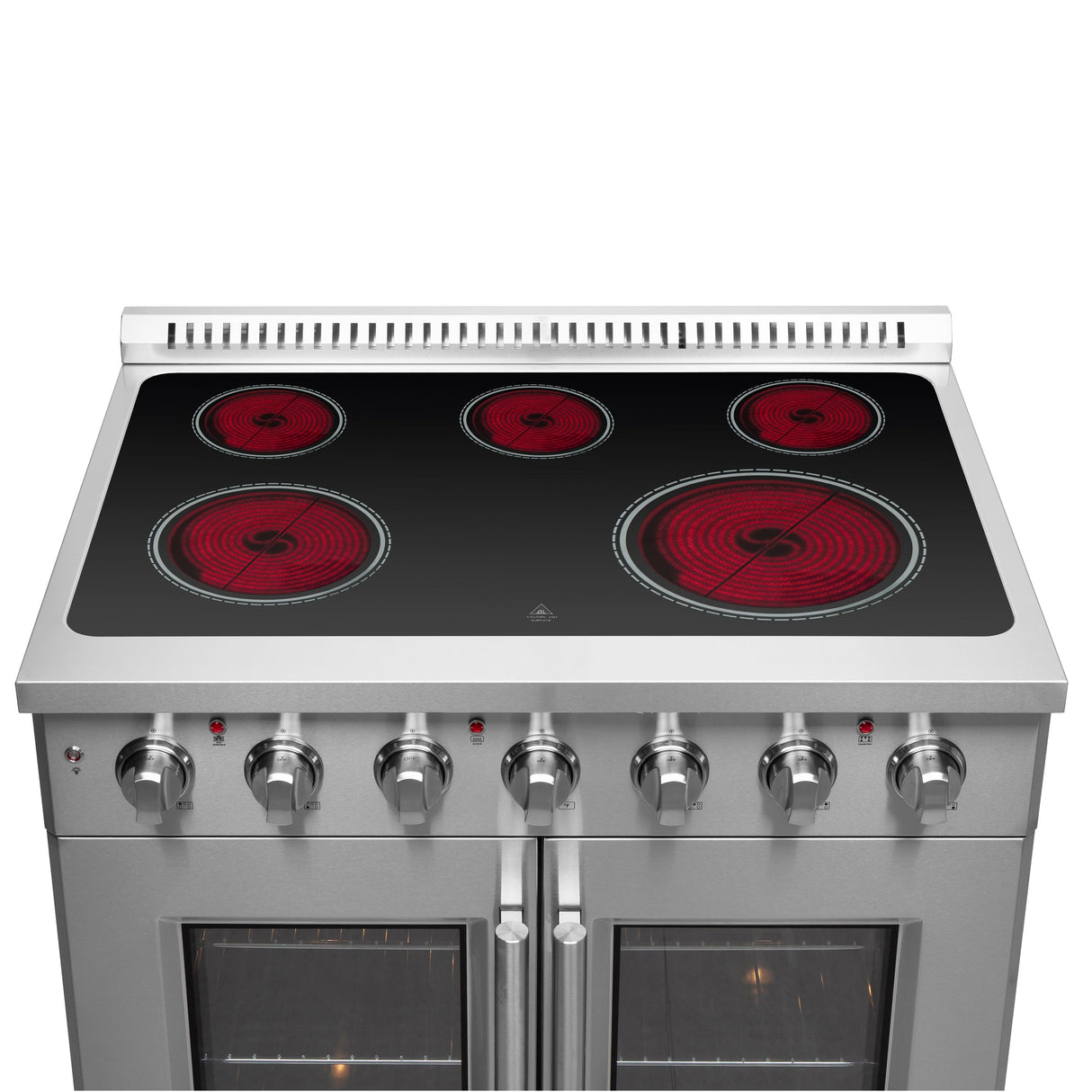 FORNO Galiano 36" 5.36 cu. ft. Freestanding Electric Range with French Door in Stainless Steel, FFSEL6917-36