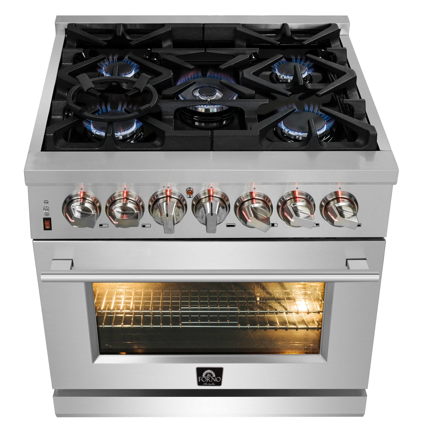 FORNO Appliance Package - 30" Dual Fuel Range, 30" Range Hood, Microwave Drawer, AP-FFSGS6125-30-W-3