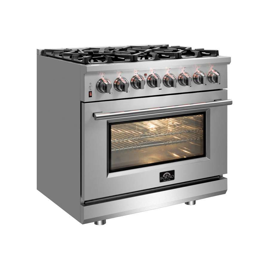FORNO Massimo 30" 4.32 cu. ft. Freestanding Dual Fuel Range with 5 Burners, FFSGS6125-30