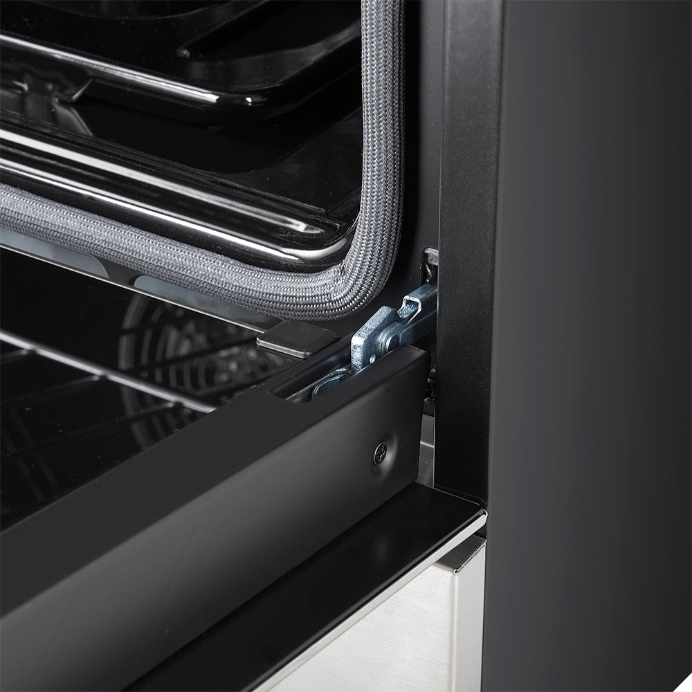 FORNO Espresso Leonardo 30" 5 cu. ft. Gas Range in Stainless Steel with Silver Handles, FFSGS1116-30