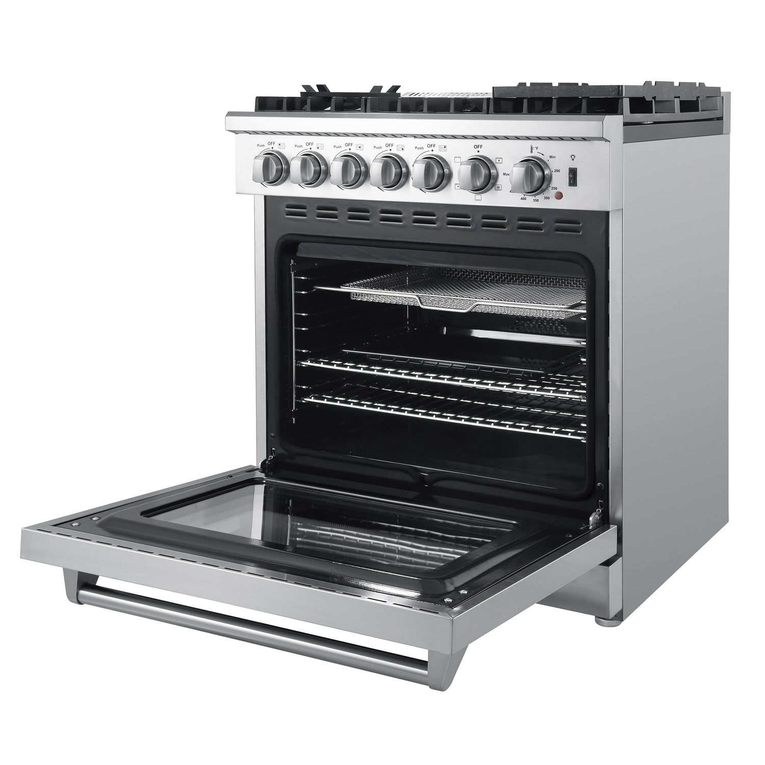 FORNO Lazio 30" 4.32 cu. ft. Dual Fuel Range with 5 Italian Burners in Stainless Steel, FFSGS6196-30