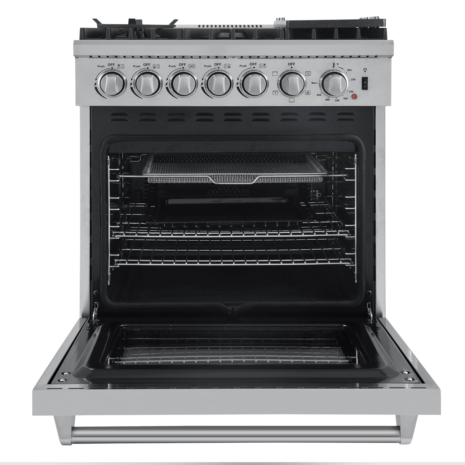 FORNO Lazio 30" 4.32 cu. ft. Dual Fuel Range with 5 Italian Burners in Stainless Steel, FFSGS6196-30