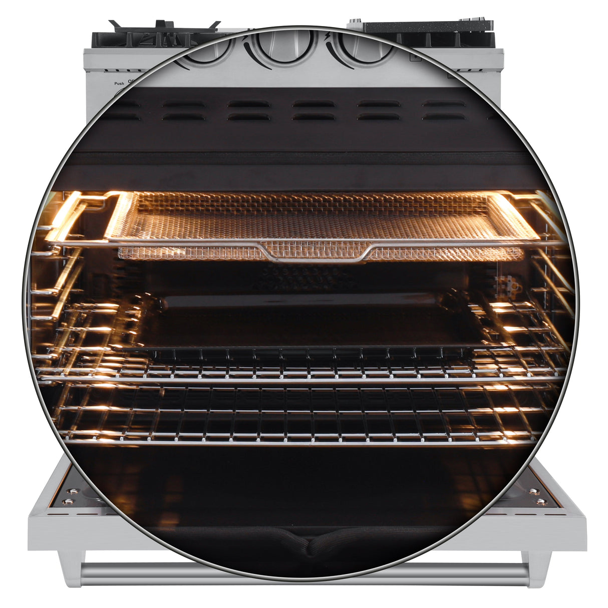 FORNO Lazio 30" 4.32 cu. ft. Dual Fuel Range with 5 Italian Burners in Stainless Steel, FFSGS6196-30