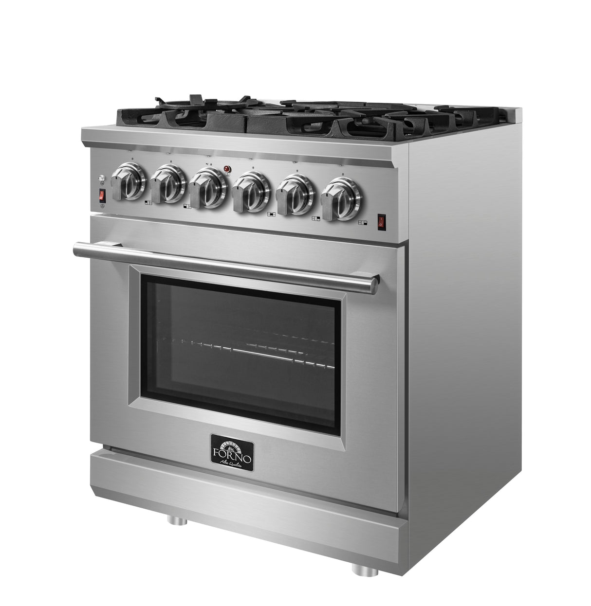 FORNO Massimo 30″ 4.32 cu. ft. Freestanding Gas Range with 5 Burners, FFSGS6239-30