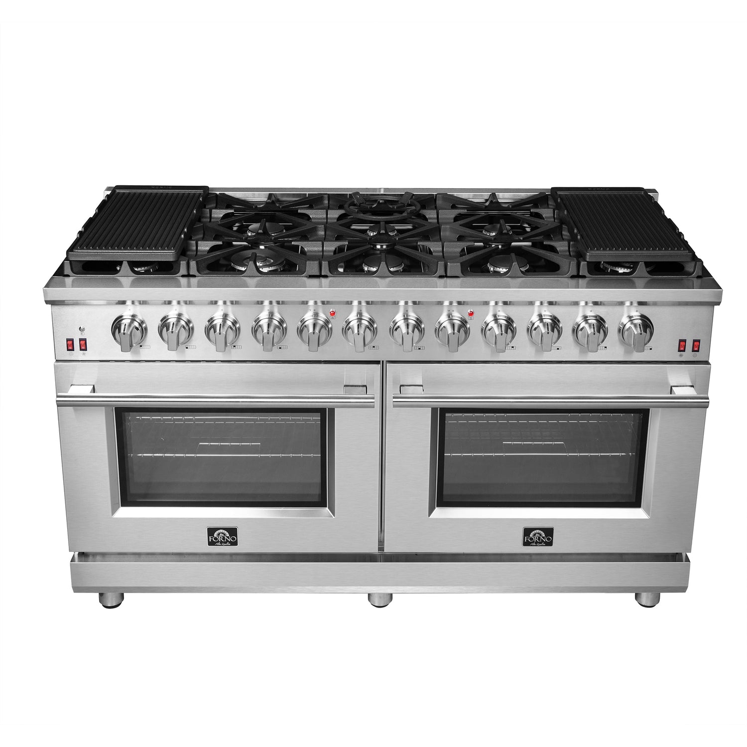 FORNO Massimo 60″ 8.64 cu. ft. Freestanding Gas Range with 10 Burners, FFSGS6239-60