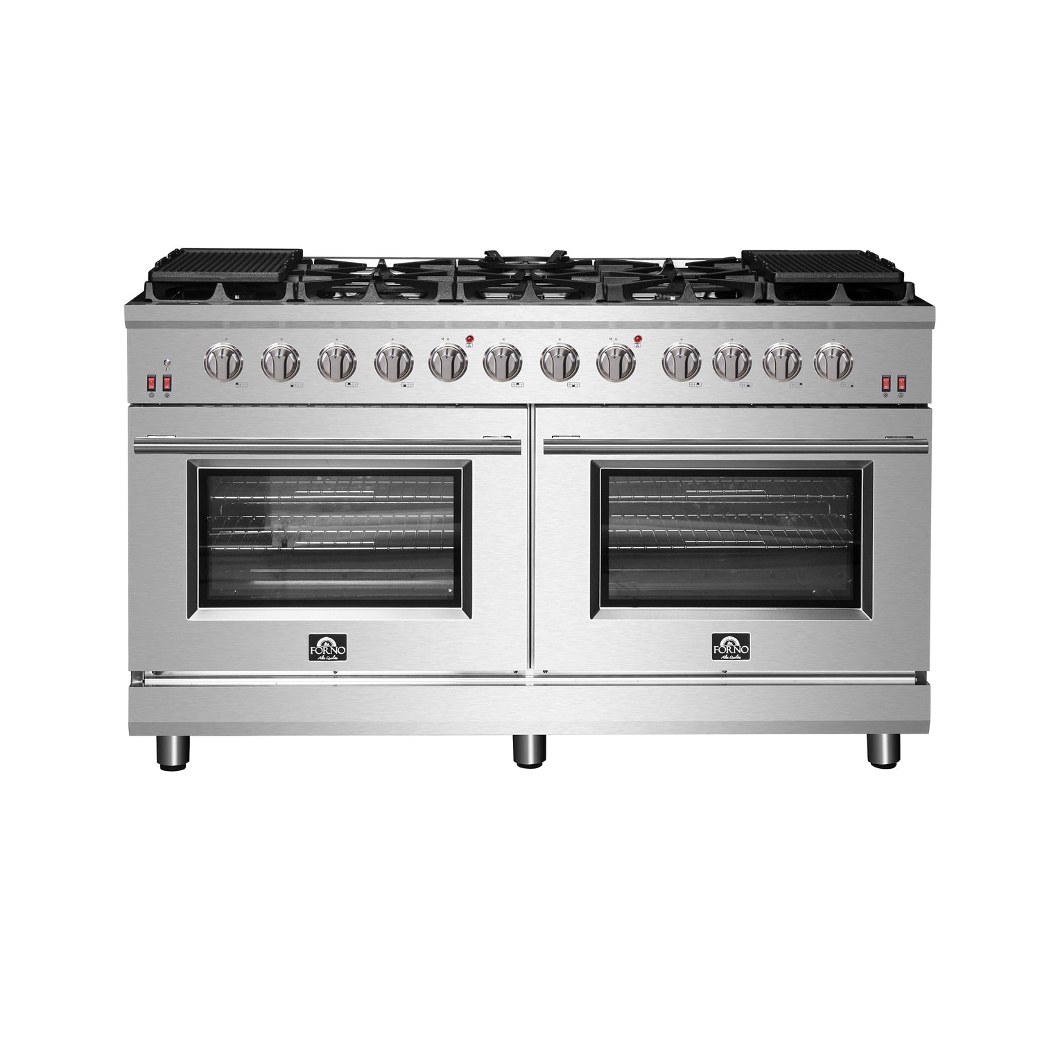 FORNO Massimo 60″ 8.64 cu. ft. Freestanding Gas Range with 10 Burners, FFSGS6239-60