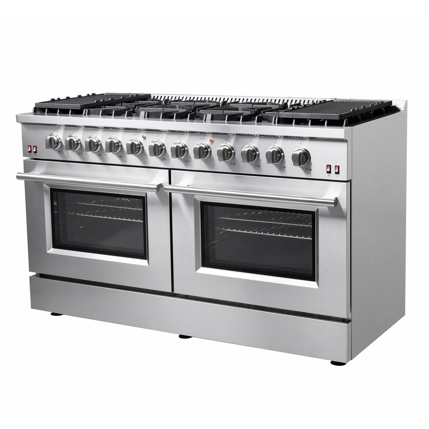 FORNO Galiano 60" 8.64 cu. ft. Gas Range with 10 Italian Burners in Stainless Steel, FFSGS6244-60