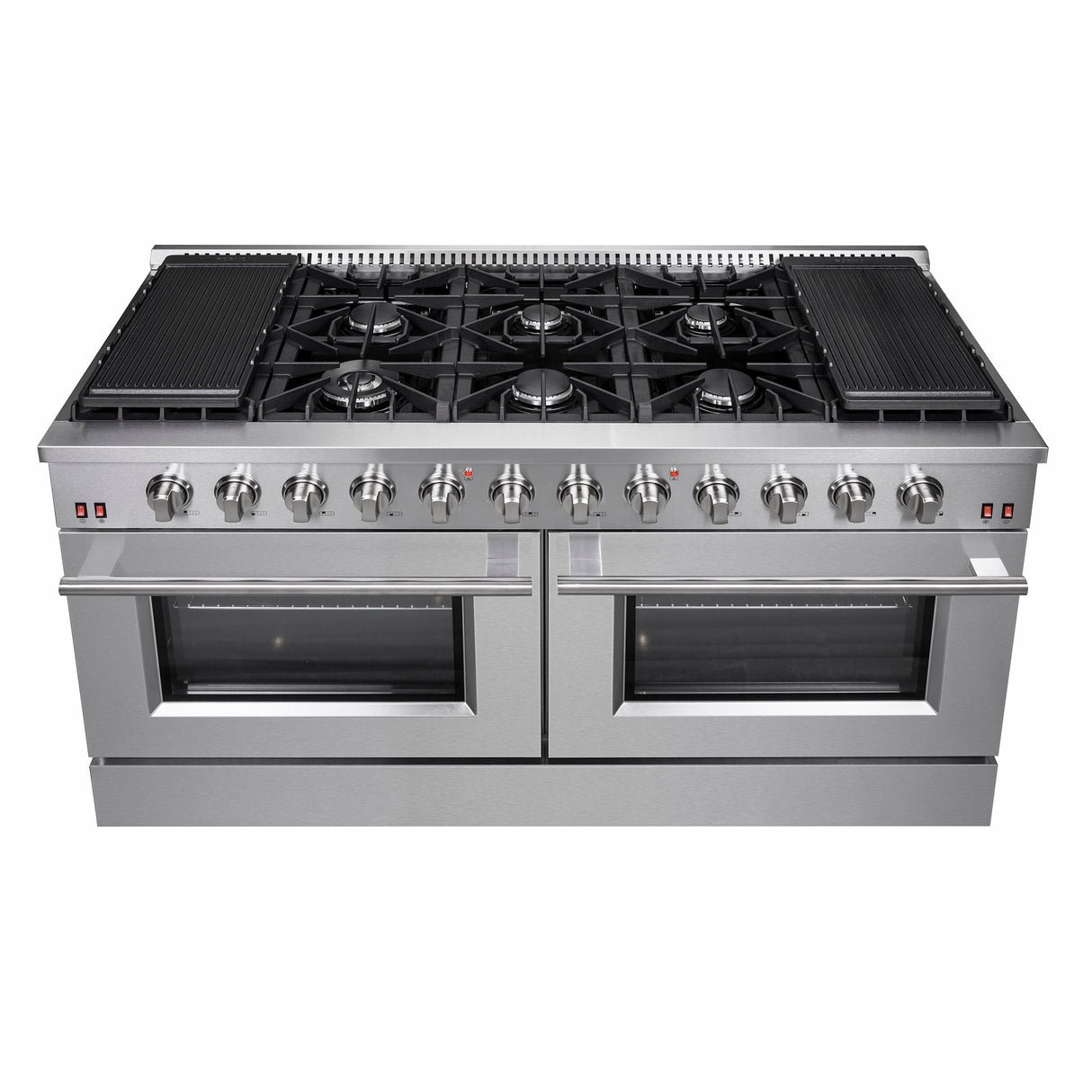 FORNO Galiano 60" 8.64 cu. ft. Gas Range with 10 Italian Burners in Stainless Steel, FFSGS6244-60
