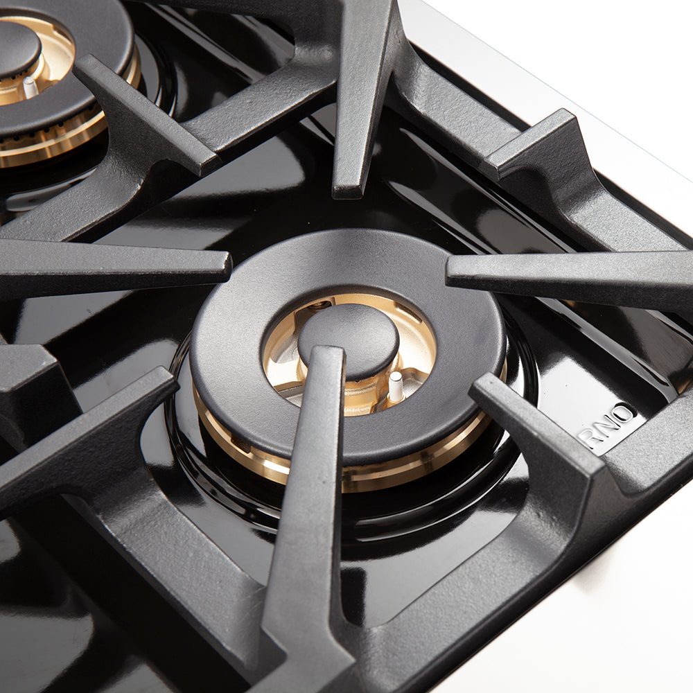 FORNO Capriasca 30″ 4.32 cu. ft. Gas Range with 5 Italian Burners in Stainless Steel, FFSGS6260-30