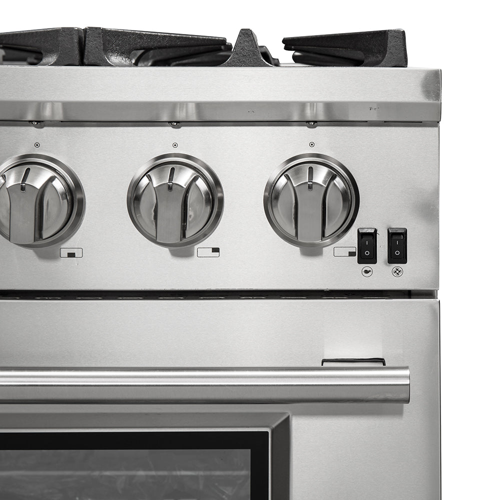 FORNO Capriasca 36" 5.36 cu. ft. Gas Range with 6 Italian Burners in Stainless Steel, FFSGS6260-36