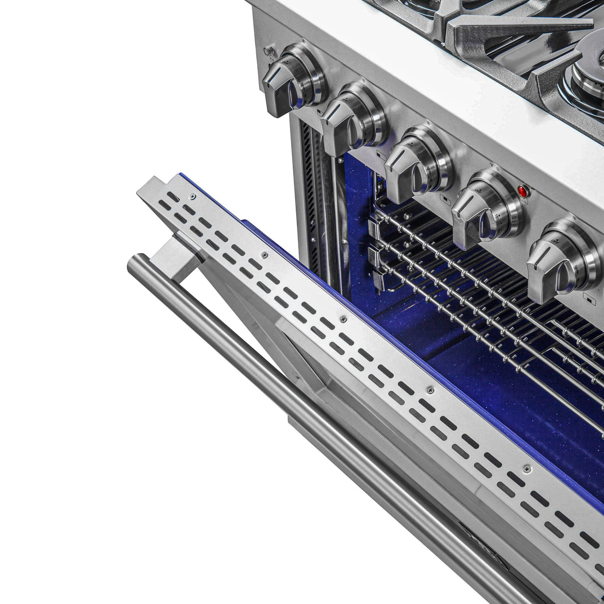 FORNO Capriasca 36" 5.36 cu. ft. Gas Range with 6 Italian Burners in Stainless Steel, FFSGS6260-36