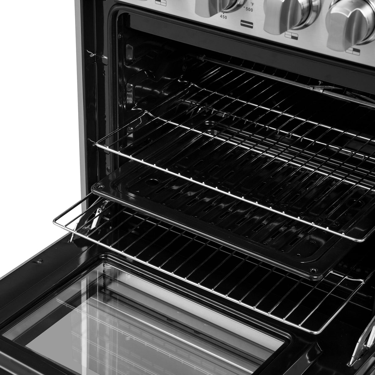 FORNO Breno 24" 2.3 cu. ft. Freestanding Gas Range with 4 Sealed Burners in Stainless Steel, FFSGS6272-24