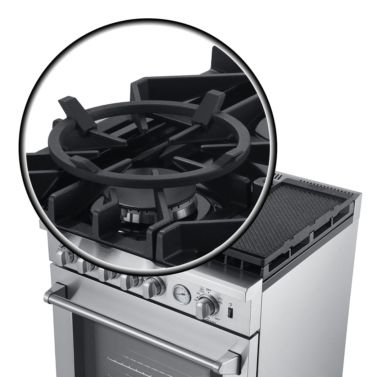 FORNO Lazio 30" 4.3 cu. ft. Gas Range with 5 Sealed Burners, Air Fryer and Griddle, FFSGS6276-30