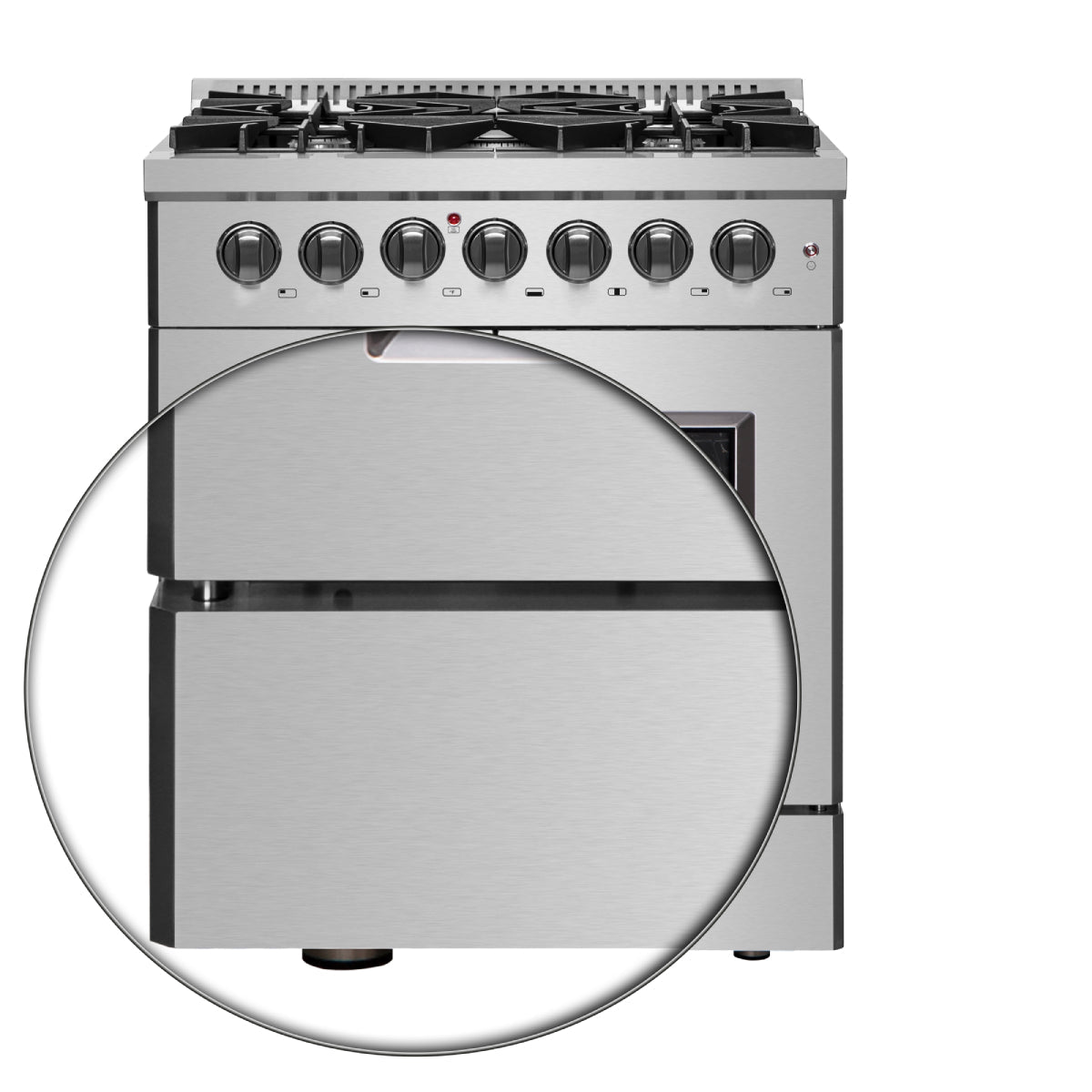 FORNO Galiano 30" 4.32 cu. ft. Dual Fuel Range with French Door in Stainless Steel, FFSGS6356-30
