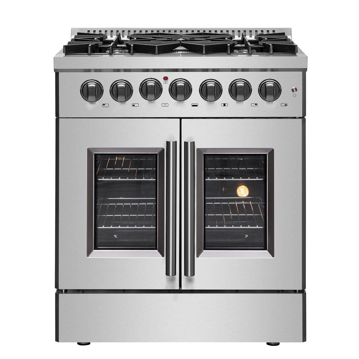 FORNO Galiano 30" 4.32 cu. ft. Dual Fuel Range with French Door in Stainless Steel, FFSGS6356-30