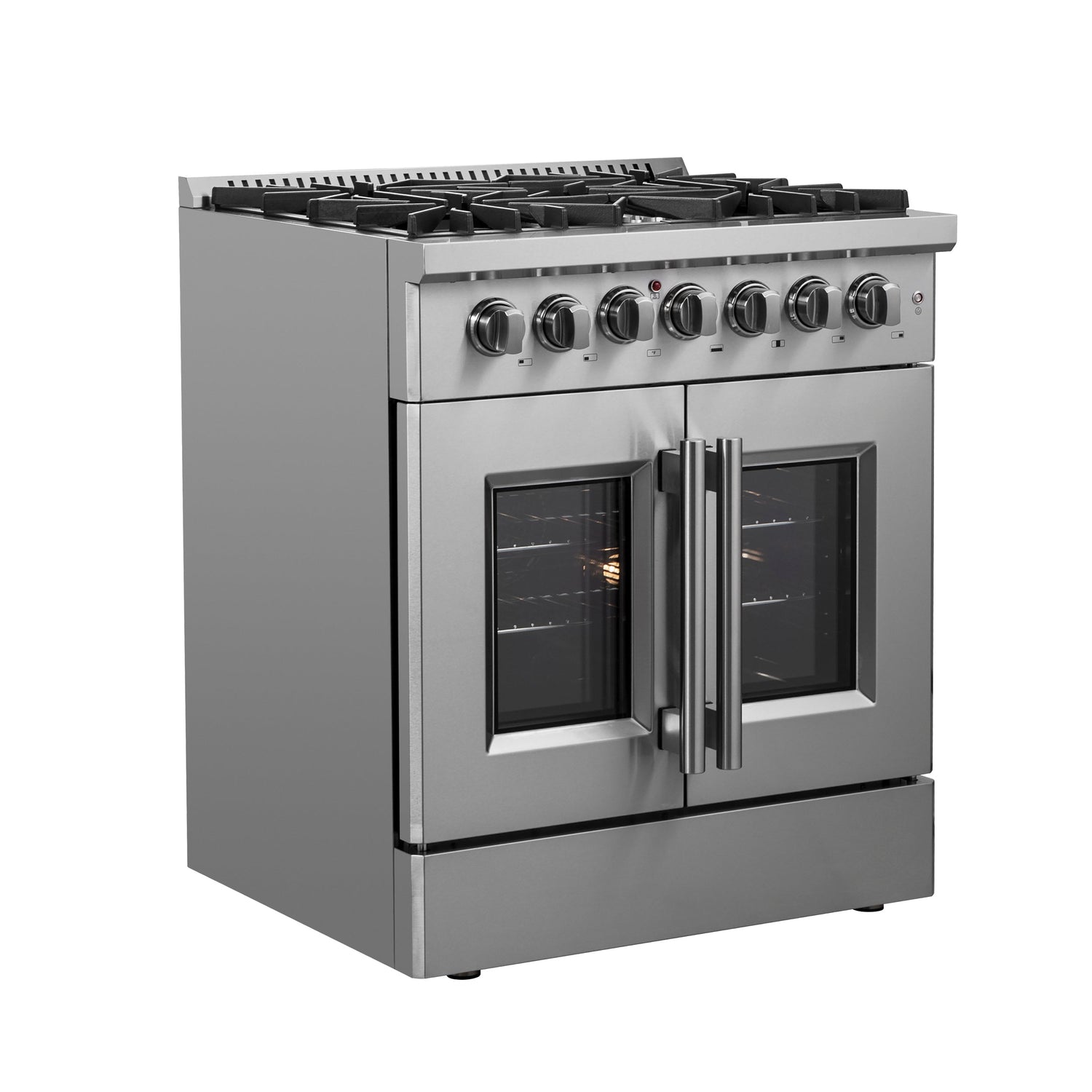 FORNO Galiano 30" 4.32 cu. ft. Dual Fuel Range with French Door in Stainless Steel, FFSGS6356-30