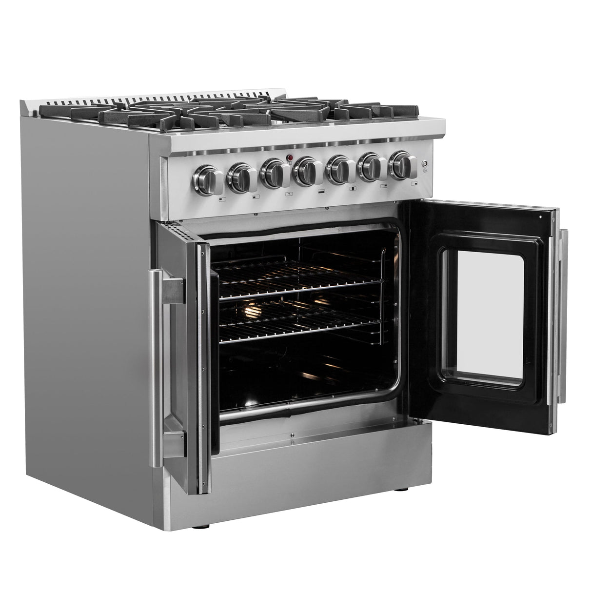 FORNO Galiano 30" 4.32 cu. ft. Dual Fuel Range with French Door in Stainless Steel, FFSGS6356-30
