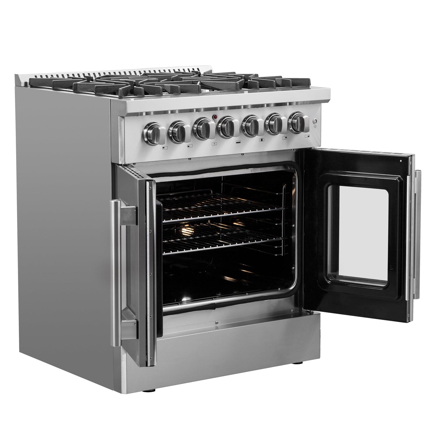 FORNO Galiano 30" 4.32 cu. ft. Dual Fuel Range with French Door in Stainless Steel, FFSGS6356-30