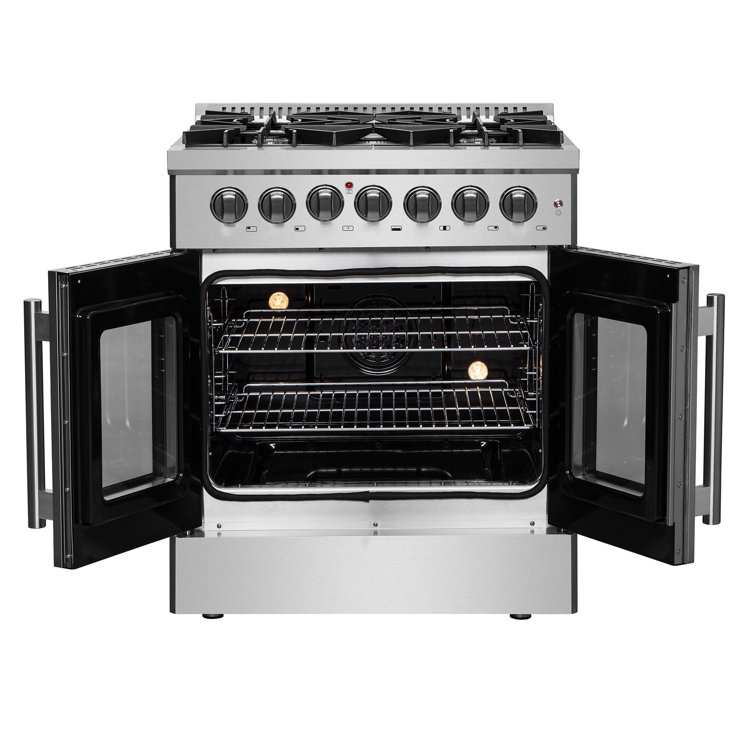 FORNO Galiano 30" 4.32 cu. ft. Dual Fuel Range with French Door in Stainless Steel, FFSGS6356-30