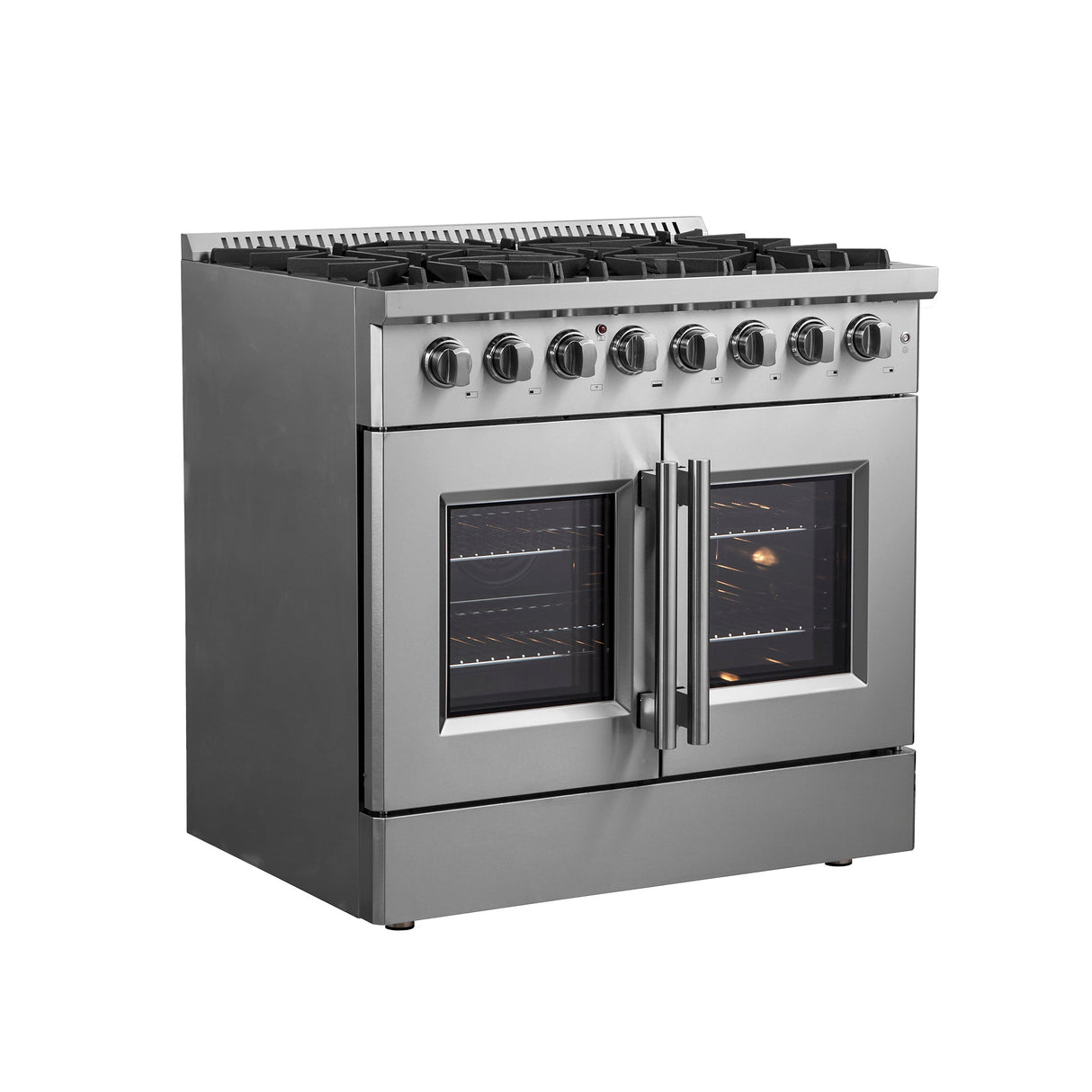 FORNO Galiano 36" 5.36 cu. ft. Dual Fuel Range with French Door in Stainless Steel, FFSGS6356-36