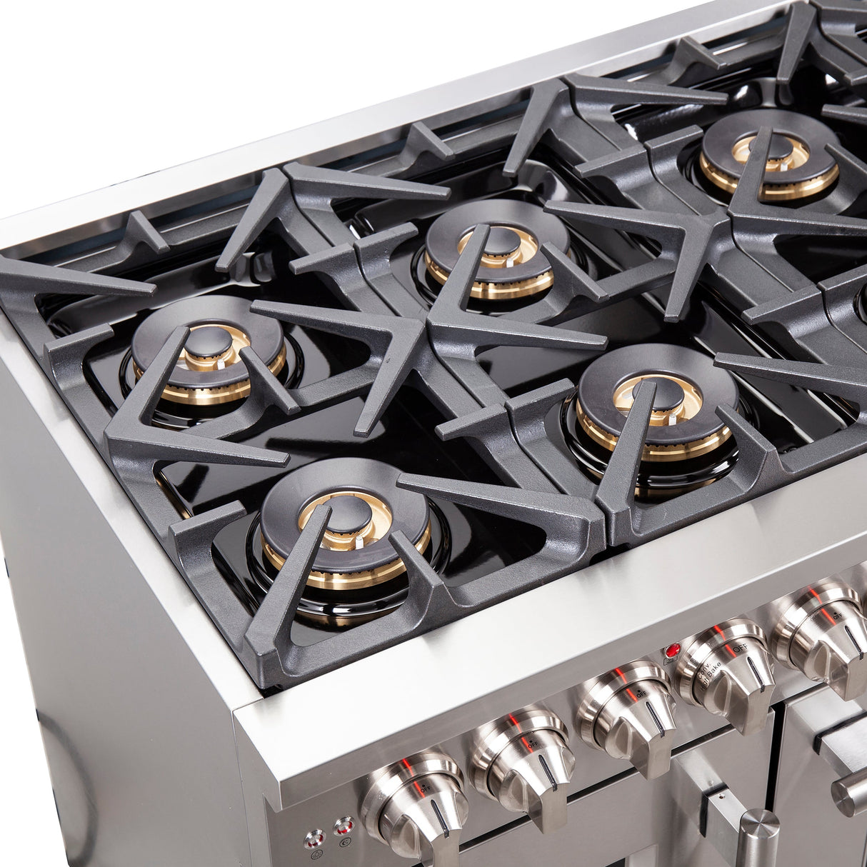 FORNO Capriasca 48" 6.58 cu. ft. Dual Fuel Range with French Door and 8 Sealed Burners, FFSGS6387-48