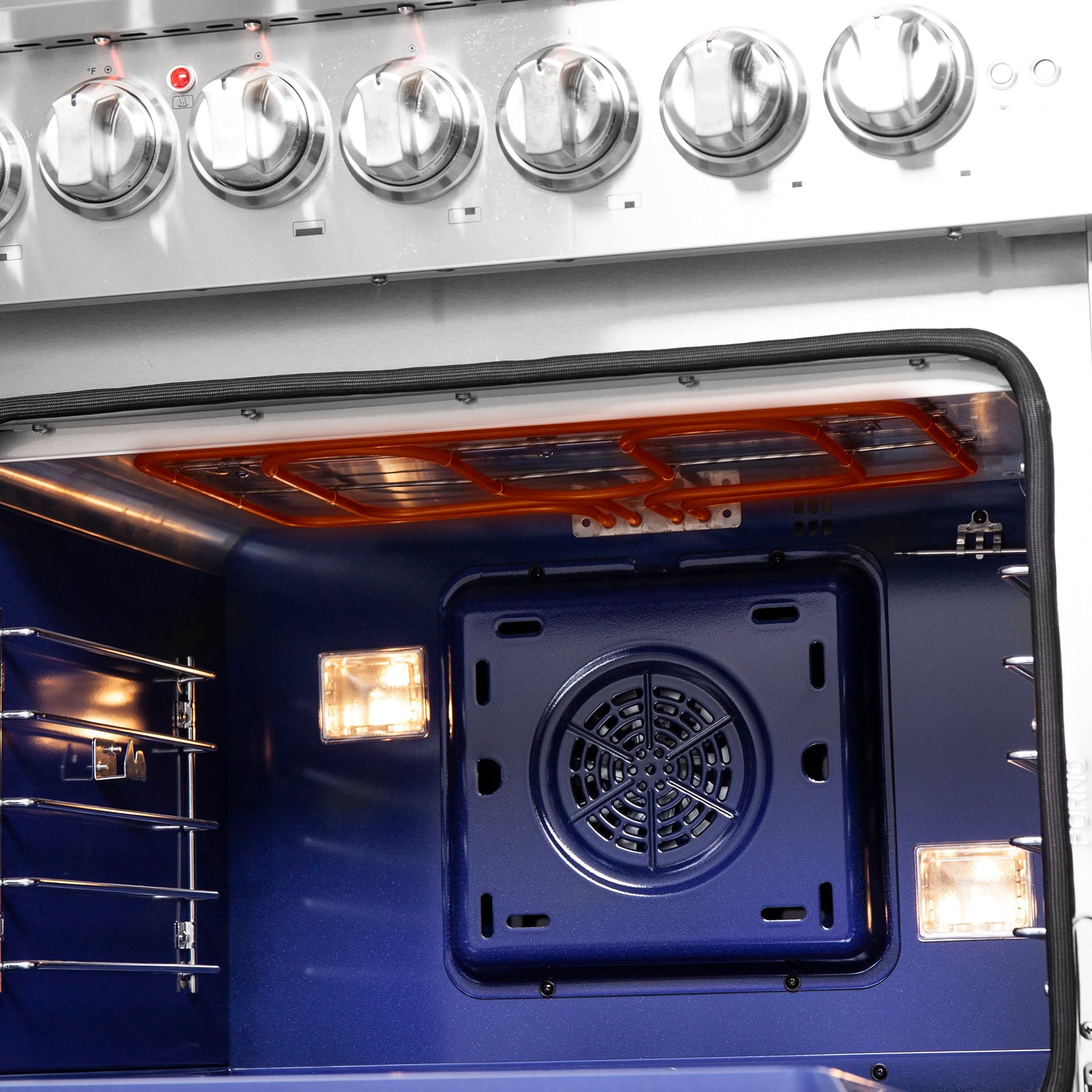 FORNO Capriasca 48" 6.58 cu. ft. Dual Fuel Range with French Door and 8 Sealed Burners, FFSGS6387-48