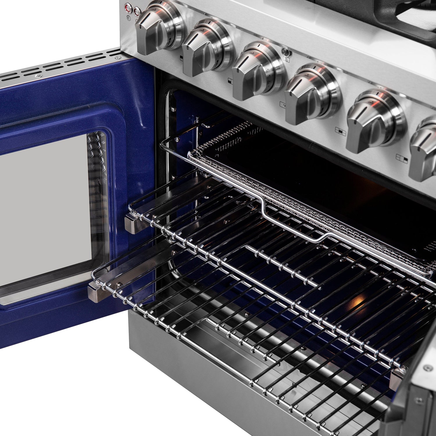 FORNO Massimo 30″ 4.32 cu. ft. Freestanding French Door Gas Range with 5 Burners, FFSGS6439-30