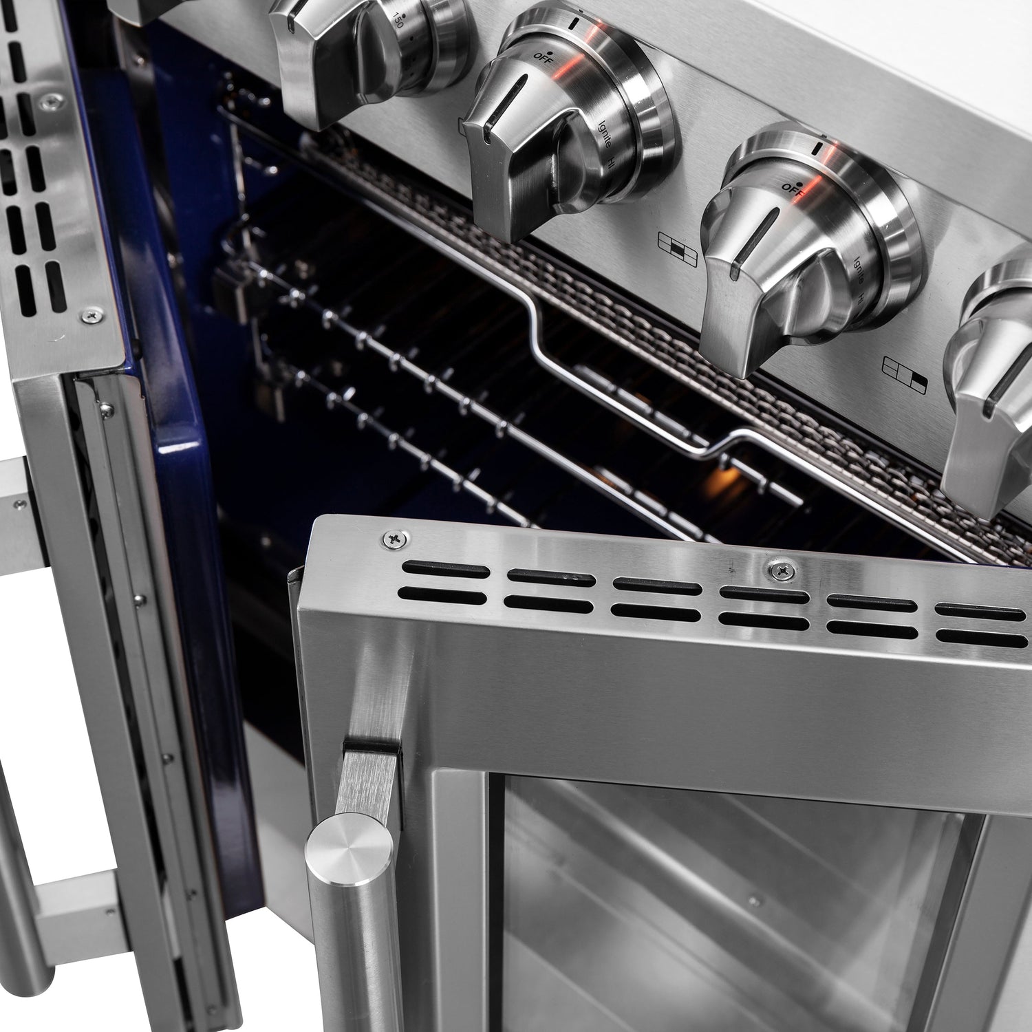 FORNO Massimo 30″ 4.32 cu. ft. Freestanding French Door Gas Range with 5 Burners, FFSGS6439-30