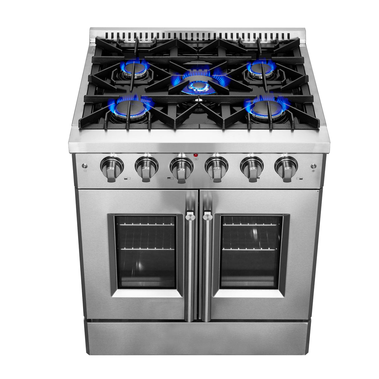 FORNO Galiano 30" 4.32 cu. ft. Freestanding Gas Range with French Door and 5 Burners, FFSGS6444-30