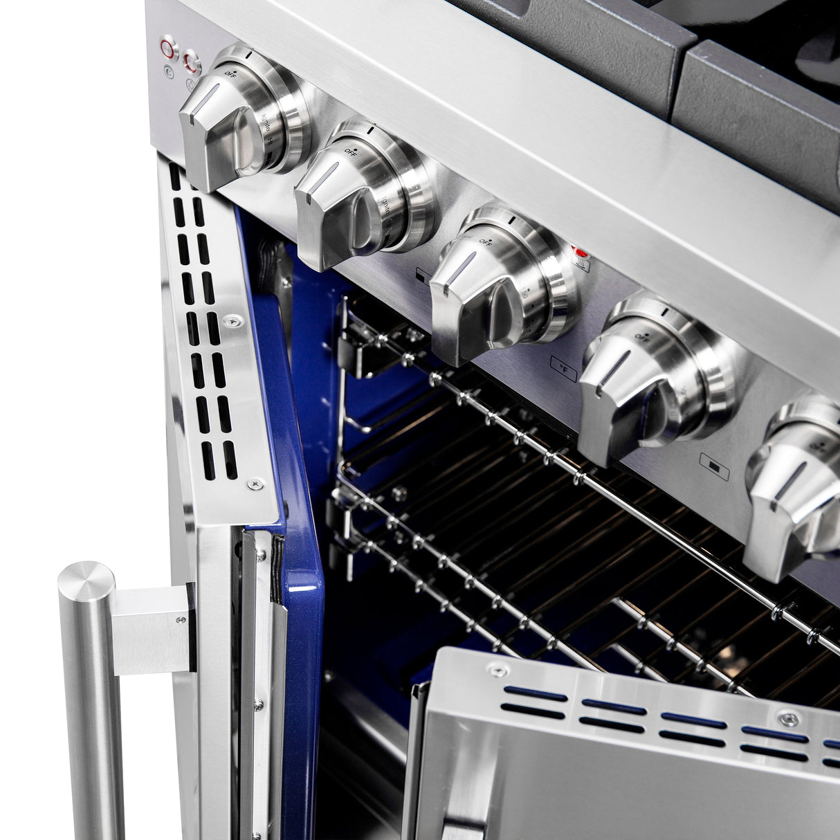 FORNO Capriasca 30" 4.32 cu. ft. Professional Gas Range with French Door and 5 Sealed Burners, FFSGS6460-30