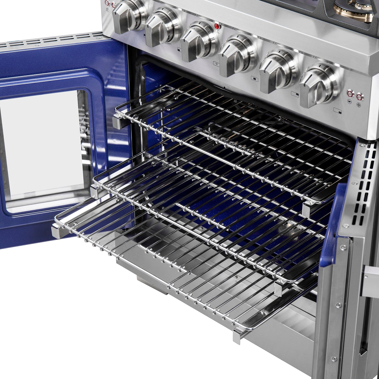 FORNO Capriasca 30" 4.32 cu. ft. Professional Gas Range with French Door and 5 Sealed Burners, FFSGS6460-30