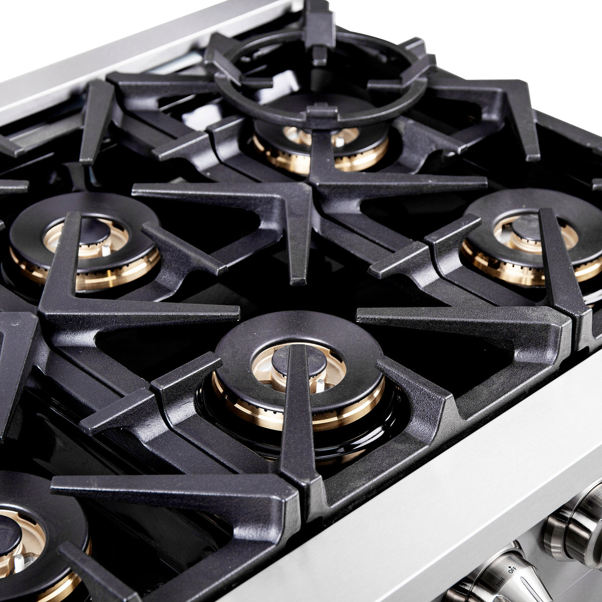 FORNO Capriasca 36" 5.36 cu. ft. Professional Gas Range with French Door and 6 Sealed Burners, FFSGS6460-36