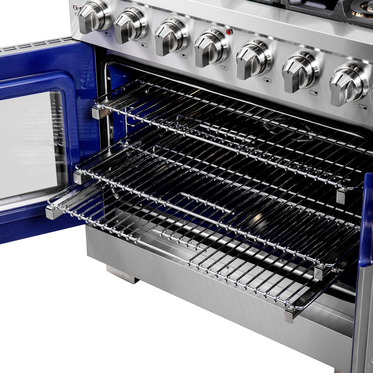 FORNO Capriasca 36" 5.36 cu. ft. Professional Gas Range with French Door and 6 Sealed Burners, FFSGS6460-36