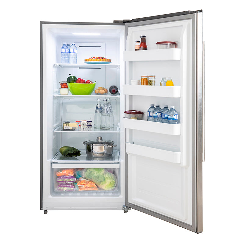 FORNO Rizzuto 28" 32″ 13.8 cu. ft. Right Hand Swing Dual Zone Refrigerator/Freezer in Stainless Steel, FFFFD1933-28RS
