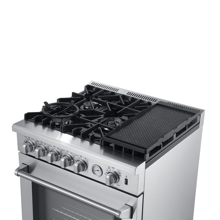FORNO Appliance Package - 30" Gas Range, Dishwasher, 60" Refrigerator, AP-FFSGS6276-30-W-5
