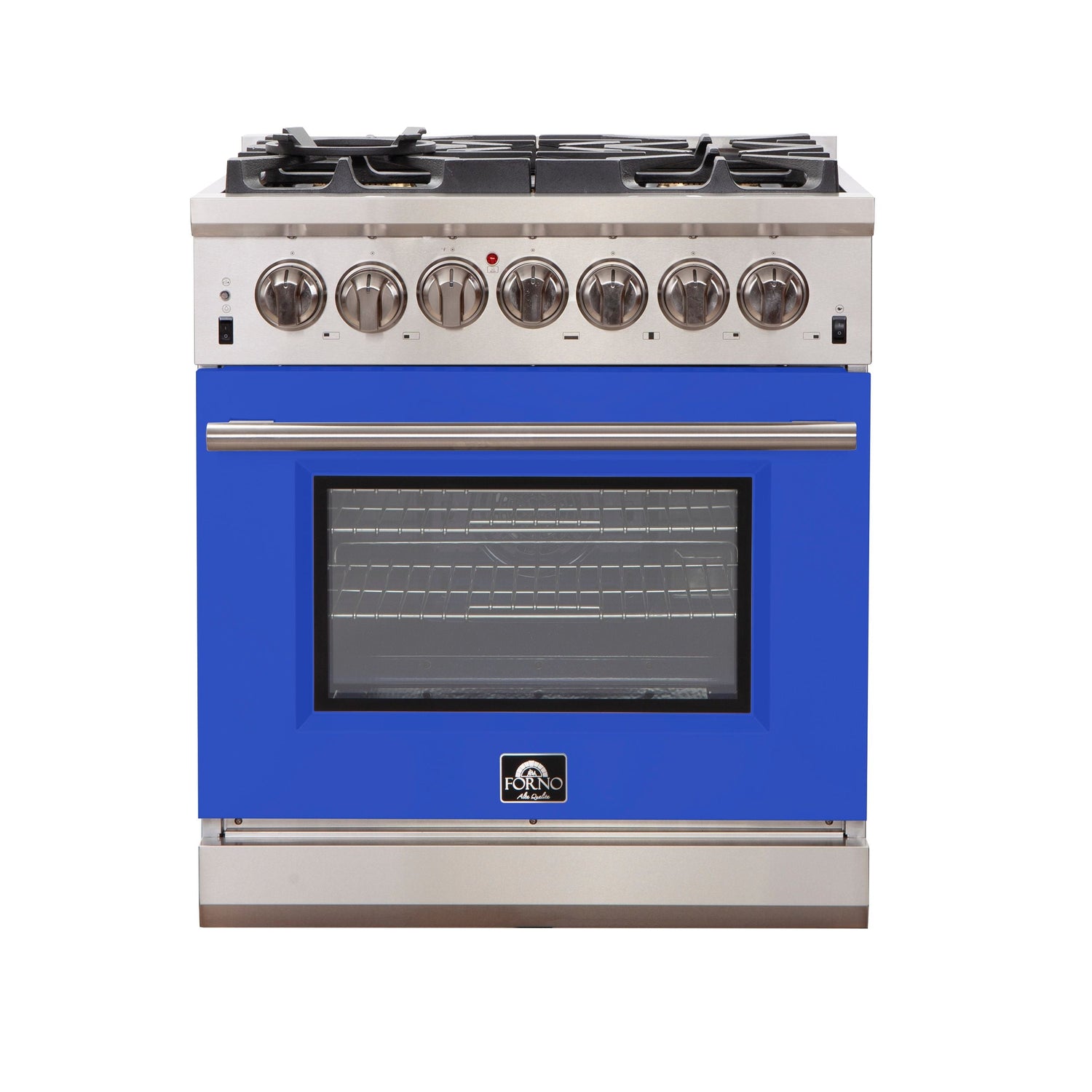 FORNO Capriasca 30″ 4.32 cu. ft. Gas Range with 5 Italian Burnerse in Blue, FFSGS6260-30BLU