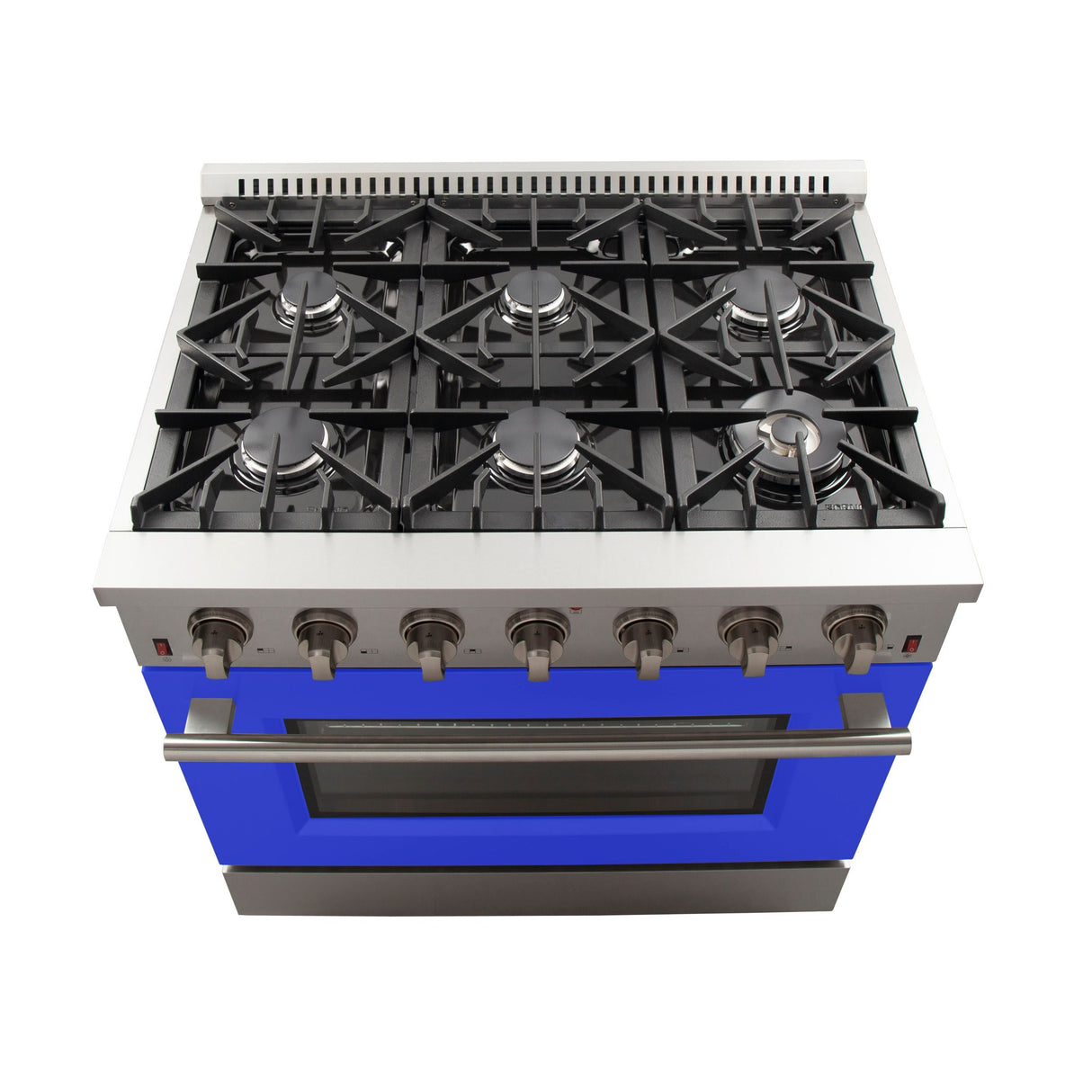 FORNO Galiano 36" 5.36 cu. ft. Gas Range with 6 Italian Burners in Blue, FFSGS6244-36BLU