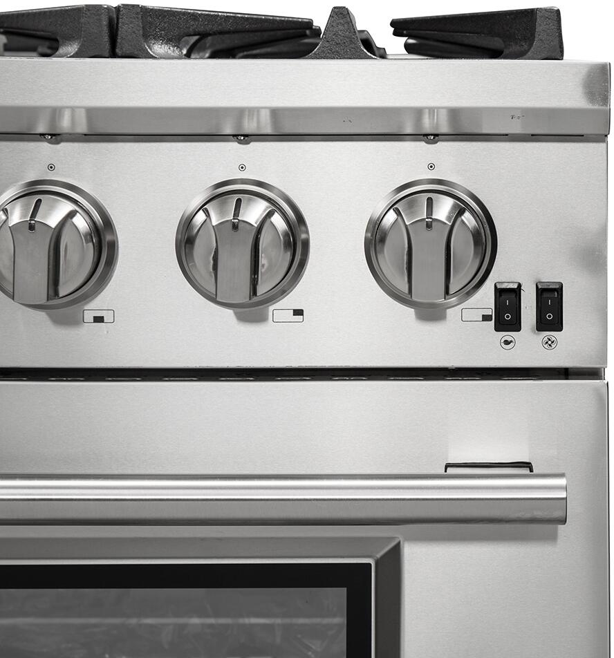 FORNO Appliance Package- 36 Inch Pro Gas Range, Wall Mount Range Hood, AP-FFSGS6260-36-W