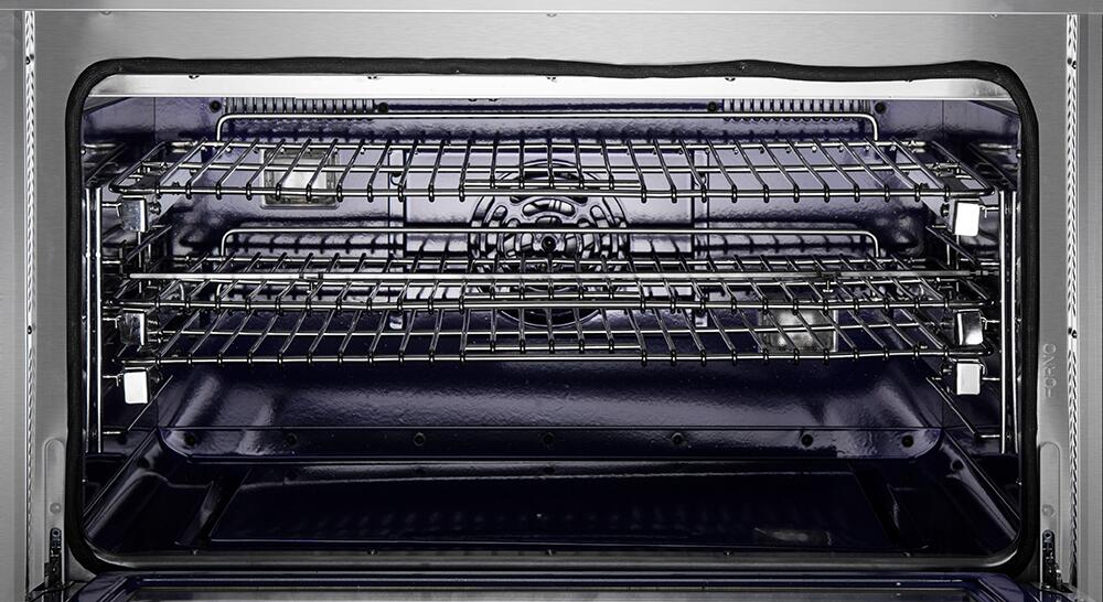 FORNO Appliance Package - 36 Inch Pro Gas Range, Wall Mount Range Hood, Microwave Drawer, AP-FFSGS6260-36-3