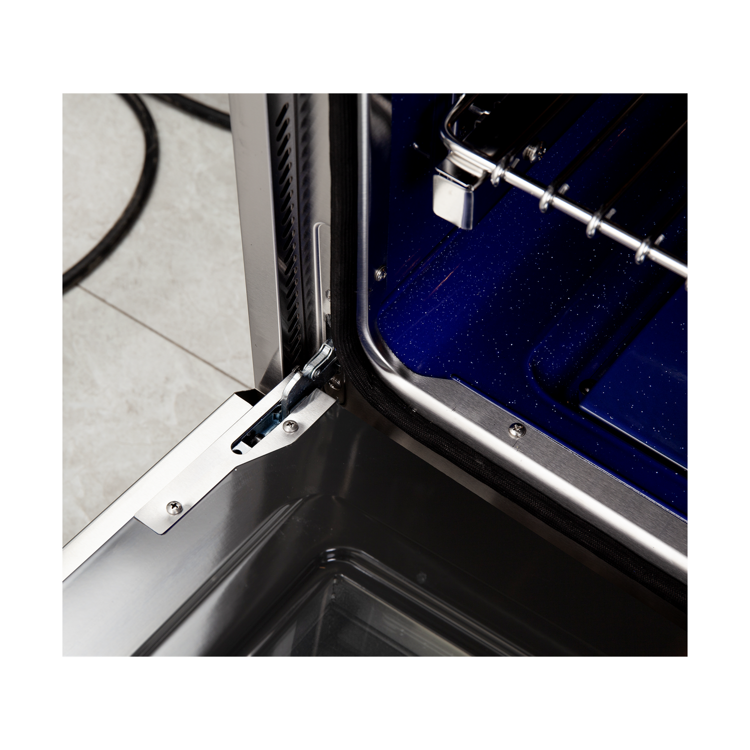 FORNO Capriasca 48" 6.58 cu. ft. Dual Fuel Range with 8 Italian Burners in Black, FFSGS6187-48BLK